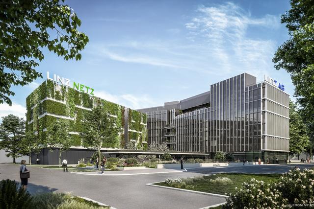 Das aktuell im Bau befindliche Neue Netzgebäude beim LINZ AG-Center wird auch eine Fernkältezentrale beinhalten