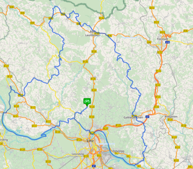 Die blaue Markierung zeichnet die Route der "TAUU". | Foto: Lions Club Lichtenberg Gis