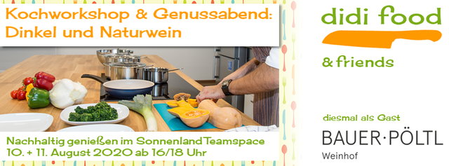 Als erstes Thema von didifood & friends werden Dinkel und Naturwein erkocht und genossen. Der nächste Termin Ende November ist schon in Planung.