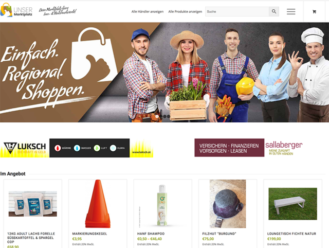 Am Onlinemarktplatz fürs Inn- und Hausruckviertel bestellen die Kunden online, die Lieferung übernimmt der jeweilige Anbieter. Bezahlt werden kann per Kreditkarte, Paypal oder Vorauskasse. | Foto: Unser Marktplatz