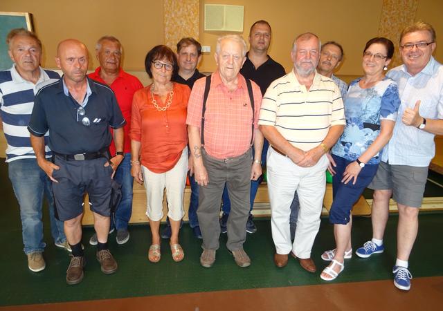 Walter Baldauf, Johann Fuchs, Johann Hoschopf, Christine Baldauf, Karl Pfneisl, Obmann Johann Eidler, Christian Nagy, Janos Sipos, Attila Kiss, Karla und Werner Schöll.