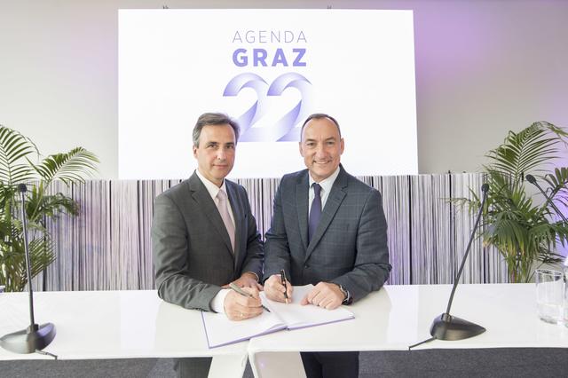 Kampf ums Budget: Nagl (l.) und Eustacchio | Foto: Stadt Graz