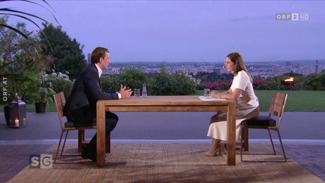 Der letzte Gast bei den ORF-„Sommergesprächen“ im heurigen Jahr: Bundeskanzler Sebastian Kurz | Foto: Screenshot