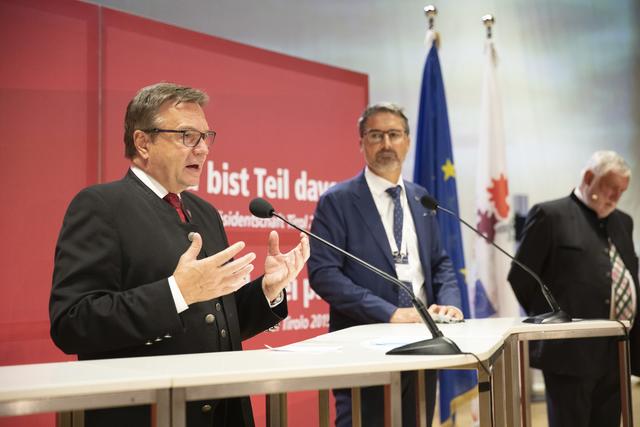 Die Pressekonferenz fand im Anschluss im Congress Centrum Alpbach statt. | Foto: Land Tirol/Sedlak
