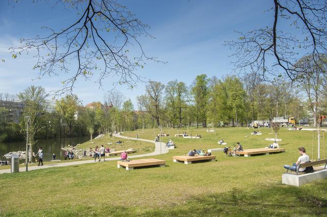 Die Augartenbucht wird von den Grazern sehr gut angenommen. Ein Teil könnte als Hunde-Badeplatz dienen. | Foto: Stadt Graz/Fischer
