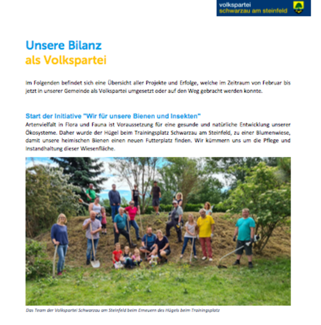 Foto: ÖVP Schwarzau/Stfd.