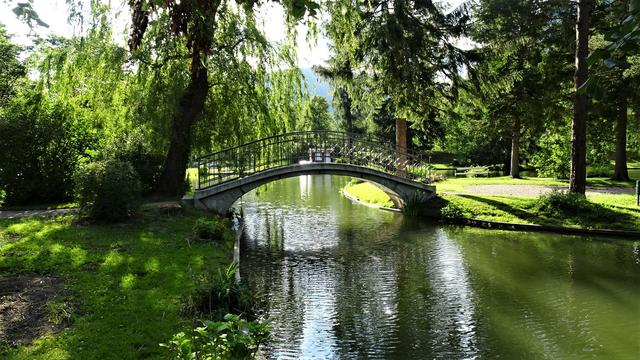 Die Brücke zur Lenau-Insel steht ebenfalls unter Denkmalschutz! ...