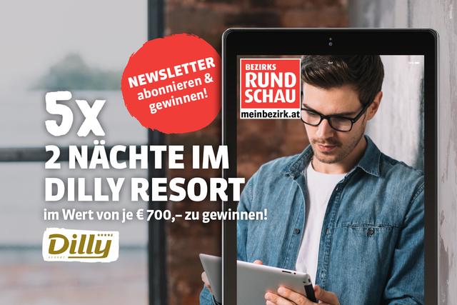 Unter allen Newsletter-Abonennten verlosen wir 5 x 2 Nächte im Dilly Resort in Windischgarsten
