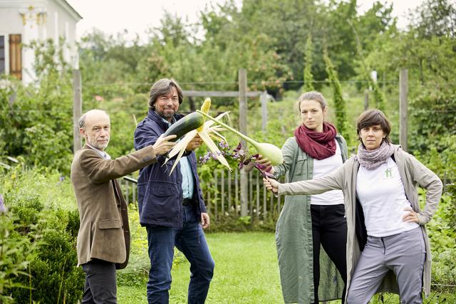 Bernd Kajtna, Geschäftsführer, Franz Koll, Geschäftsführer bellaflora, Elisabeth Schipflinger, Nachhaltige Entwicklung bellaflora, Dagmar Urban, Politik-Referentin.