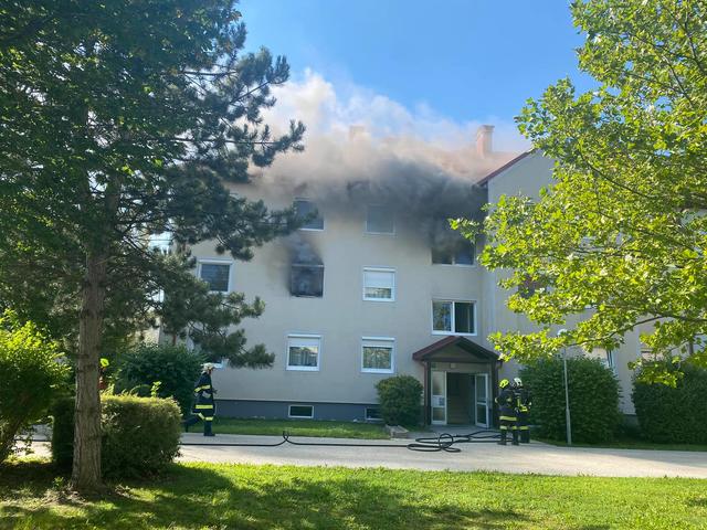 Brand in St. Georgen.  | Foto: Christoph Eque, FF-St. Georgen