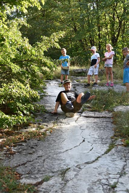 Bei der Steinrutsche in Sommerein feierten die Kinder den Abschluss des Ferienspiels