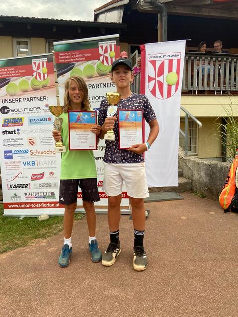 OÖ U12-Doppellandesmeister: Thilo Behrmann &amp; taf-Player MAXIMILIAN HEIDLMAIR