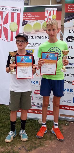 OÖ Vize-Landesmeister im U12-Doppel: GABRIEL NIEDERMAYR &amp; JAN HEMETZBERGER