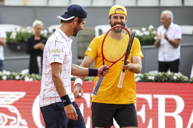 Gaudi am Platz: Ö-Doppel Jürgen Melzer, Oliver Marach. | Foto: GEPA Pictures