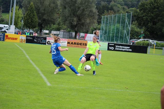 Aurelia Paulina Zeilinger erzielte kurz nach dem Wiederanpfiff das zwischenzeitliche 2:1 für Bergheim gegen Vorderland. Am Ende schaute zum Ligaauftakt ein Punkt heraus. | Foto: FC Bergheim
