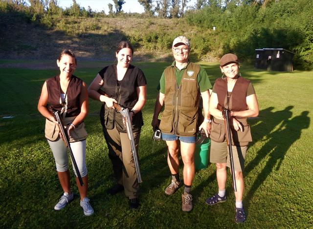 Tamara Würzl, Melanie Zimmermann, Trainer Johannes Stöger, Sophia Wodniak.