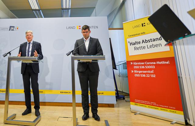 Stehen in der Moria-Frage weit auseinander: Landeshauptmann Peter Kaiser (SPÖ, links) und Landesrat Martin Gruber.
