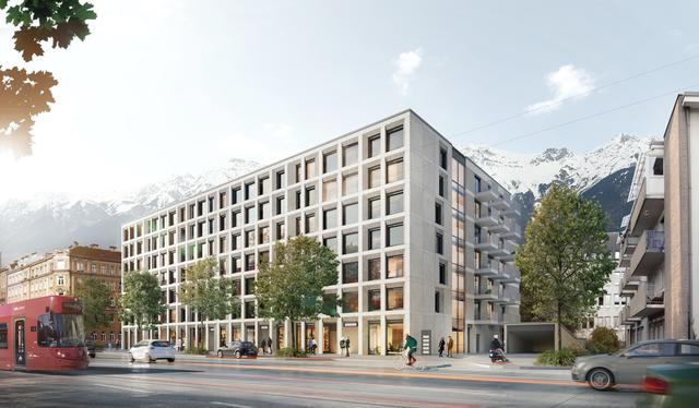 So soll das Miethaus in Wilten künftig aussehen. Die Fertigstellung ist für Herbst 2021 geplant.