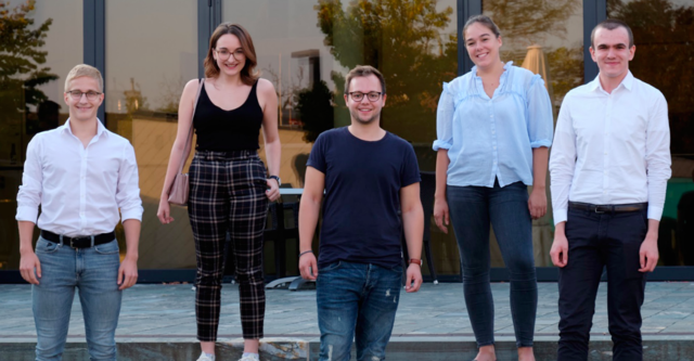 v.l.n.r. Sebastian Miegl, Kathrin Kaindl, Christoph Müller, Flora Schober, Matthias Meyer