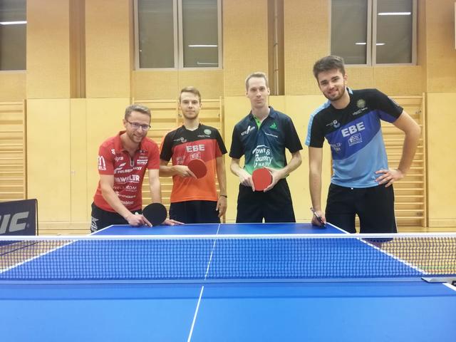 Hochkarätiges Training: Robbie Teuffenbach und Tilen Cvetko mit Dominique Plattner und Dominik Habesohn