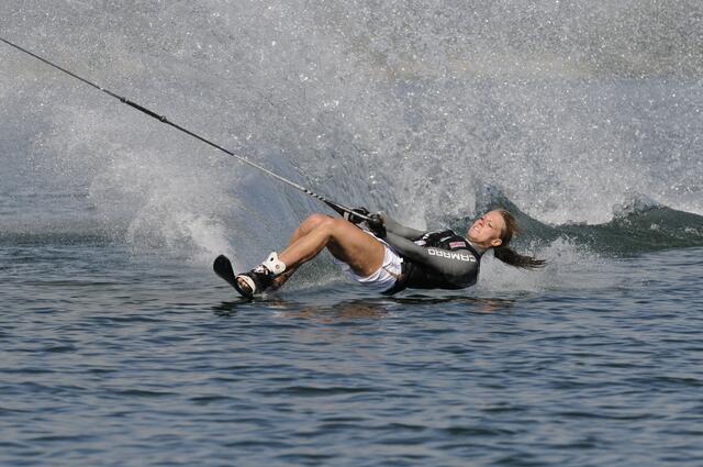 Bianca Schall auf dem Wasser. | Foto: Peter Schrack