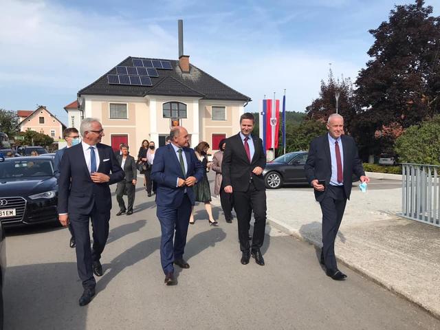 Reinhart Rohr, Wolfgang Sobotka, Igor Zorčič und Bernard Sadovnik (von links) beim gemeinsamen Treffen.