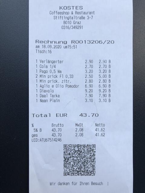 Faire Preise: Im Kostes gibt es eine große Auswahl an Speisen.