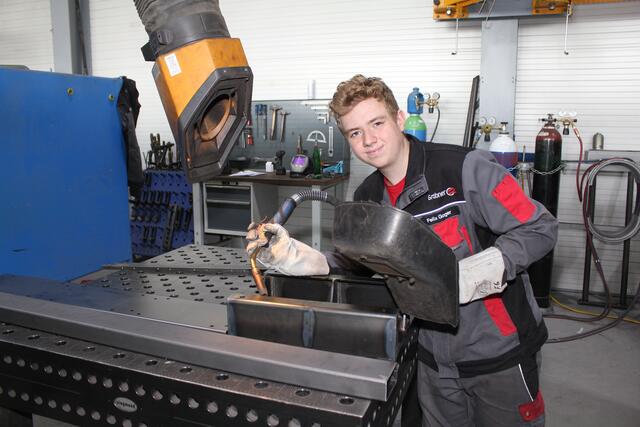Engagiert: Felix Goger absolviert sein 1. Lehrjahr als Stahlbautechniker bei der Firma Stahl- und Fahrzeugbau Grabner in Hartberg.