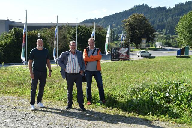Planungsreferent Stadtrat Herwig Röttl, Vizebürgermeister Karl Lang, Christian Huber – Techniker Stadtgemeinde Feldkirchen (v.l.)