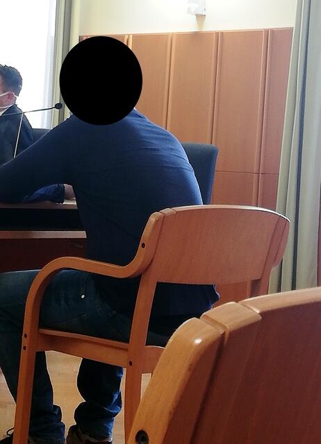 Der Täter – aufgenommen nach dem Urteil.