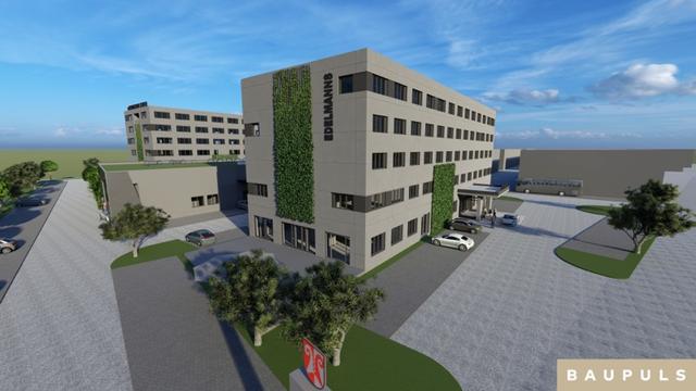 Im Vordergrund ist das neue Hotel Edelmanns zu sehen.