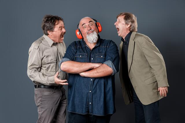 "Plauschangriff" heißt das neue Kabarettprogramm von Peter Blaikner, Fritz Messner und Manfred Baumann