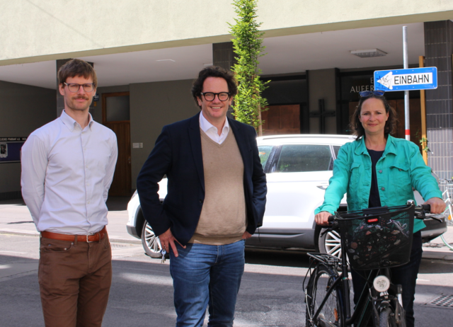 Bei einem gemeinsamen Termin im Frühjahr 2020: Stefan Magometschnigg (l.), Markus Reiter und Isabelle Uhl.