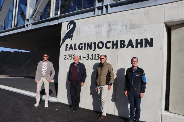 WK-Bezirksobmann Michael Gitterle mit Eugen Larcher, Hans Rubatscher und Franz Wackernell.