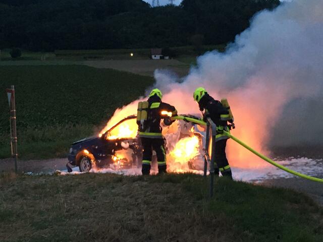 Die Florianis konnten den Brand rasch bekämpfen. | Foto: Freiwillige Feuerwehr Kuffern