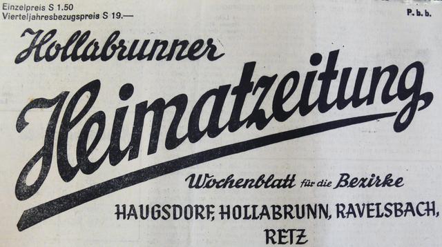 Aus dem Jahr 1964 im Bezirk Hollabrunn