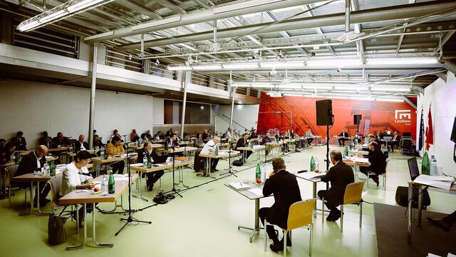 Der Leobener Gemeinderat hielt seine gestrige Sitzung in der Kunsthalle Leoben ab. | Foto: Foto Freisinger