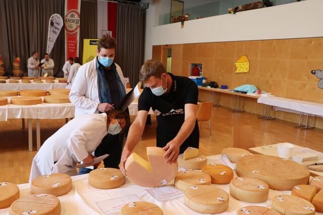 Erschwerte Bedingungen bei der 26. Internationalen Almkäseolympiade in Galtür: 25-köpfige Jury prüfte die Almkäse.
