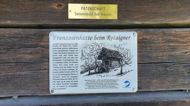 Franzosenhütte Bad Kreuzen: Patenschaft mit Plakette durch den Seniorenbund besiegelt