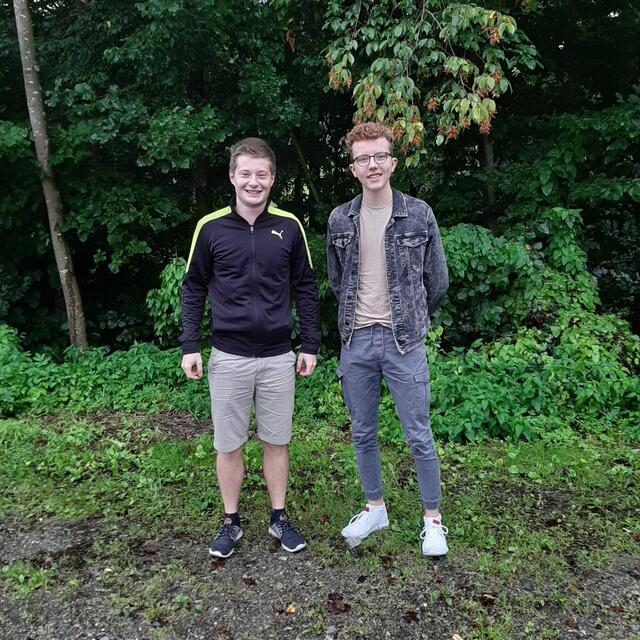 Niklas Schuster (l.) und Tobias Pointner leiten die Ortsgruppe der Union Höherer Schüler in Rohrbach.