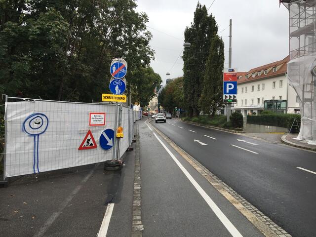 Zwischen Mariahilferplatz und Edeggersteig wird heute ein Pop-up-Radweg eingerichtet.