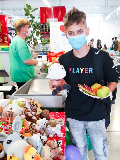 Eine kleine Überraschung für die Kinder.