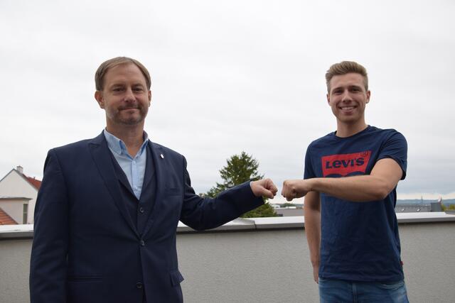 SPÖ-Landesgeschäftsführer Roland Fürst und SJ-Landessekretär Simon Luckinger