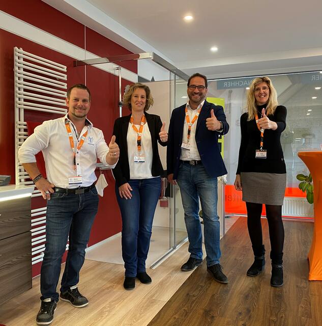Mario Haslinger, Nina Jappel-Wildeis, Thomas Jappel, Birgit Wildeis bei der Hausmesse.