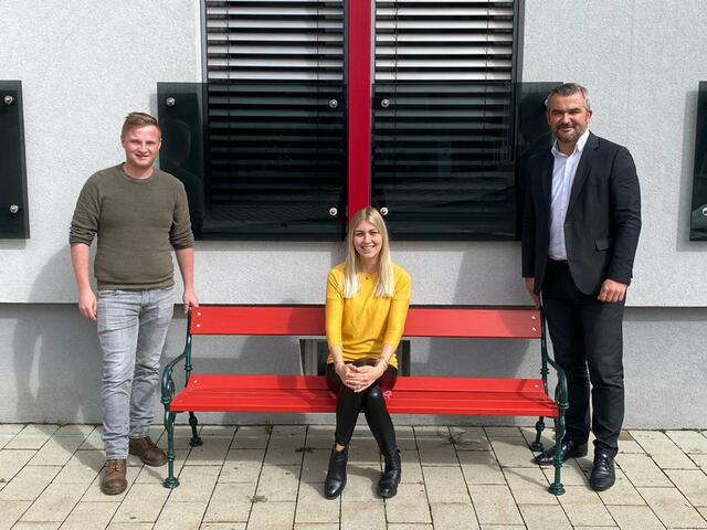 Stolz auf den Wahlsieg: SJ-Bezirksvorsitzender Christoph Frühstück, Bezirksjugendreferentin Lisa Godovitsch und Bezirksvorsitzender LR Heinrich Dorner