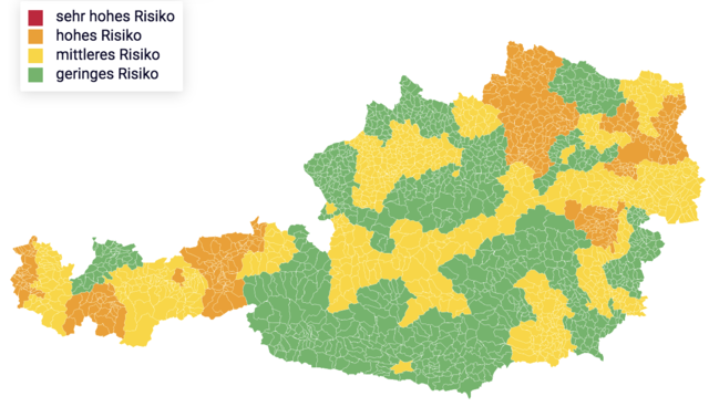 In diesen Bezirken werden derzeit am meisten Neuinfektionen gemeldet.