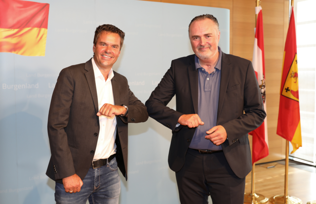 Erfreut über die aktuellen Nächtigungszahlen zeigen sich Tourismuschef Didi Tunkel und LH Hans Peter Doskozil.