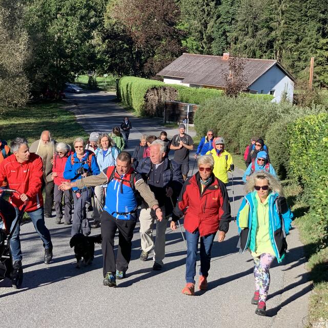 Die Teilnehmer hatten Spaß beim herbstlichen Wandern.