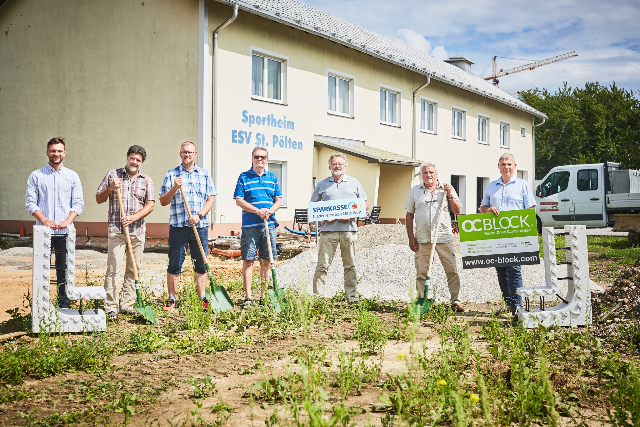 Eisenbahner Sportverein Spatenstich für neues Vereinshaus erfolgte