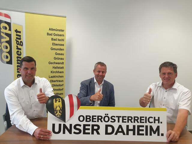 Bürgermeister Stefan Krapf, Landtagsabgeordneter Bürgermeister Rudolf Raffelsberger und Bürgermeister Fritz Steindl.
